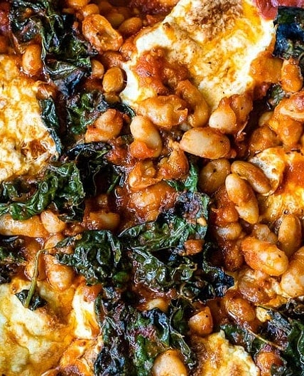Italian Baked Beans and Kale