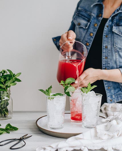eau de melon d’eau à l’hibiscus