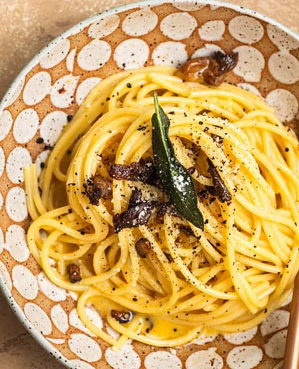 Vegetarian Mushroom Carbonara