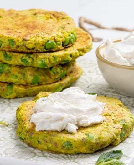 Pancake vegani ceci e piselli