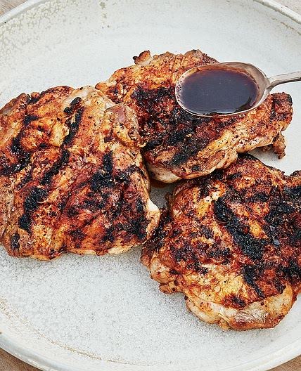 Chicken Legs Under a Brick