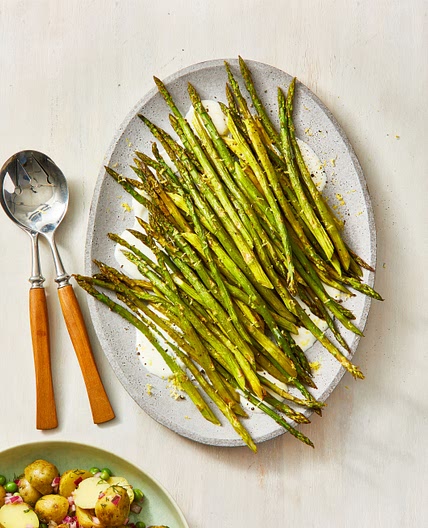 Roasted Asparagus With Creamy Feta