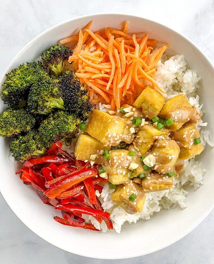 Peanut Tofu Bowls