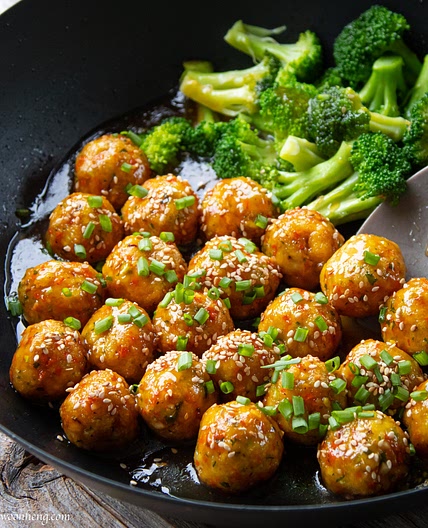 Vegan Teriyaki Tofu Balls - 素照烧豆腐球