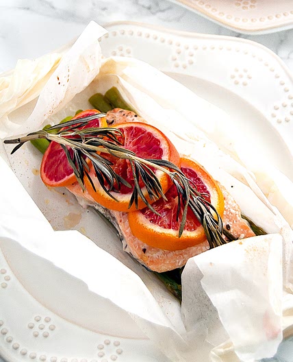 Blood Orange Rosemary Salmon en Papillote
