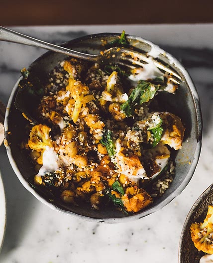 Cauliflower kumara chickpea curry