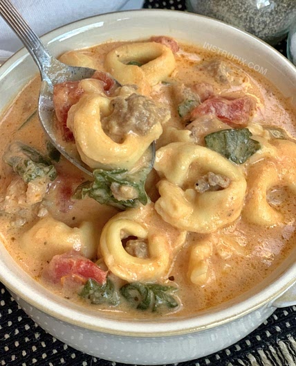 Crockpot Tortellini & Sausage Soup (Creamy & Delish!)