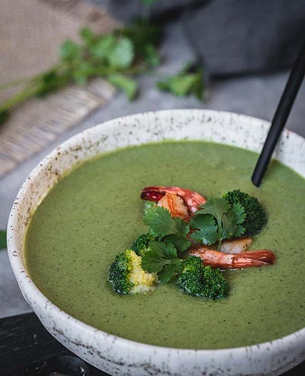 Curried Broccoli Soup with Coconut Milk