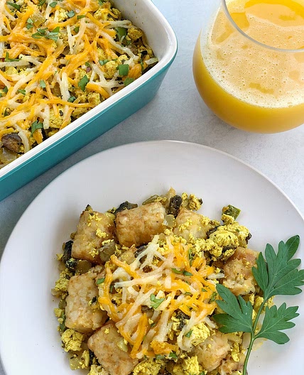 Tofu Scramble Tater Tot Casserole