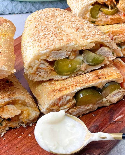 Chicken Sub Sandwich with Garlic Aioli Sauce