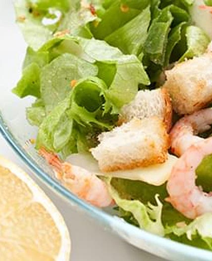 Caesar Salad with Shrimp