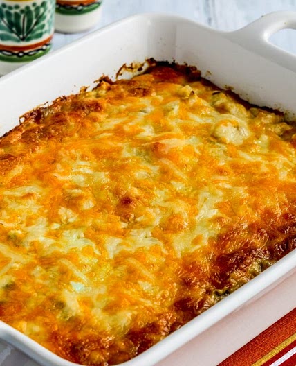 Layered Mexican Casserole with Chicken and Cauliflower Rice