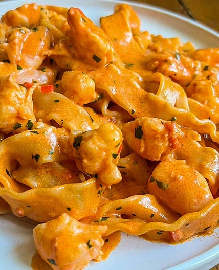 Creamy Tomato Prawn Pasta