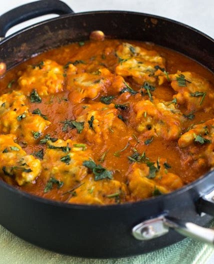 Chickpea dumplings in sweet potato gravy