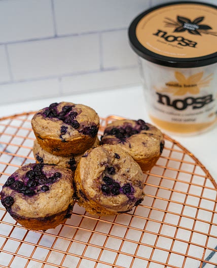 3 INGREDIENT LEMON BLUEBERRY MUFFINS
