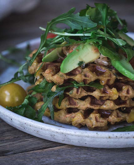 Vegan Mashed Potato Cheese Waffles (V & GF)