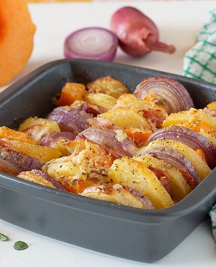 PATATE E ZUCCA GRATINATE AL FORNO
