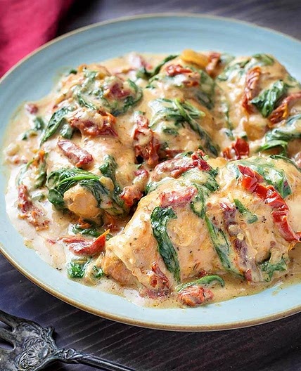 Slow Cooker Creamy Tuscan Chicken
