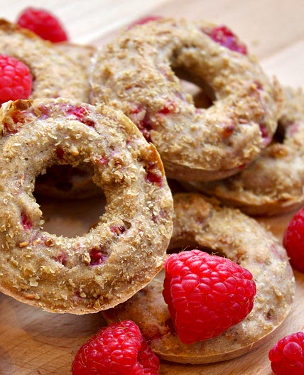 Raspberry Weetabix Doughnuts