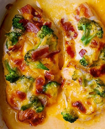 Baked Ranch Chicken with Broccoli and Bacon