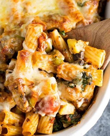 Veggie Lover's Baked Rigatoni