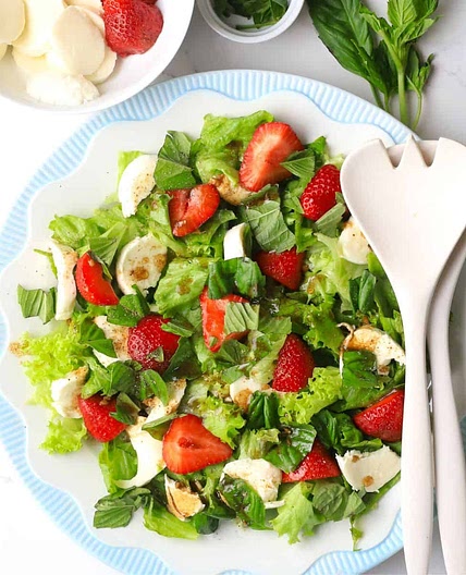 Low Carb Strawberry Caprese Salad