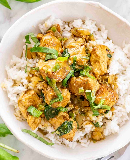 Coconut Basil Chicken Curry