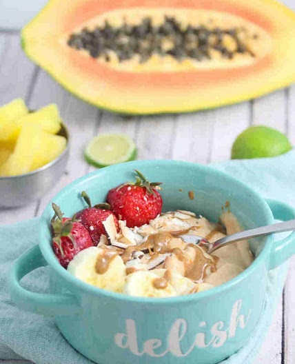 Tropical Papaya Smoothie Bowl (Dairy-Free)
