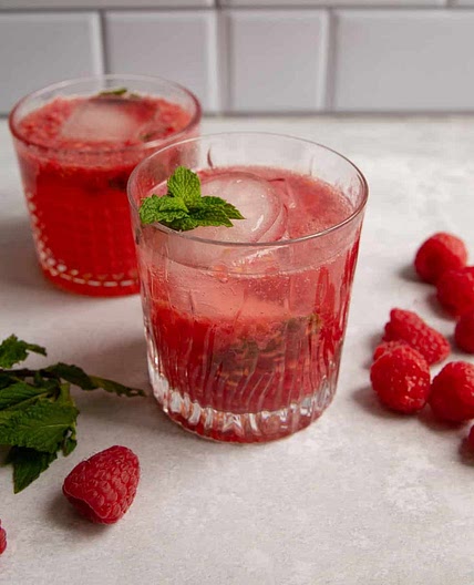 Empress Gin Cocktail with Raspberries