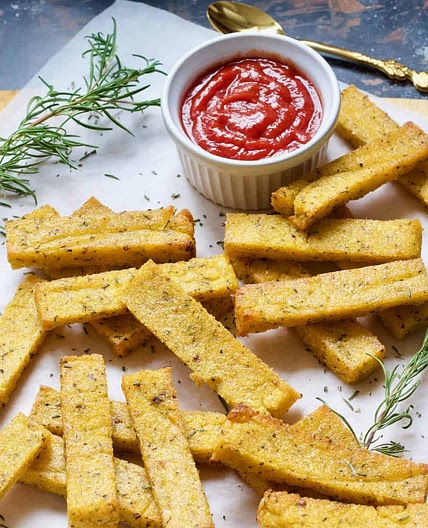 Baked Polenta Chips (Polenta Fries)