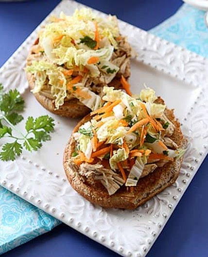 Slow Cooker Hoisin Shredded Chicken Sandwich Recipe with Asian Slaw