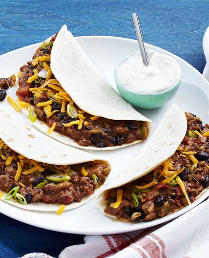 Cheesy Ground Beef Tacos