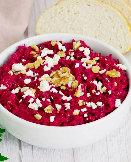 Greek Beetroot Salad (Patzarosalata)