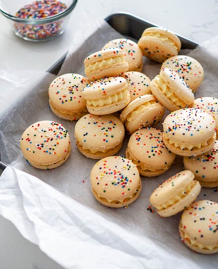 Birthday Cake Macarons