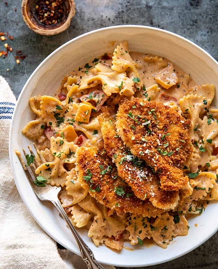 Southern Style Creamy Parmesan Chicken Pasta