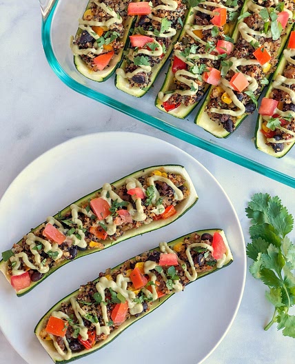 Vegan Taco Zucchini Boats