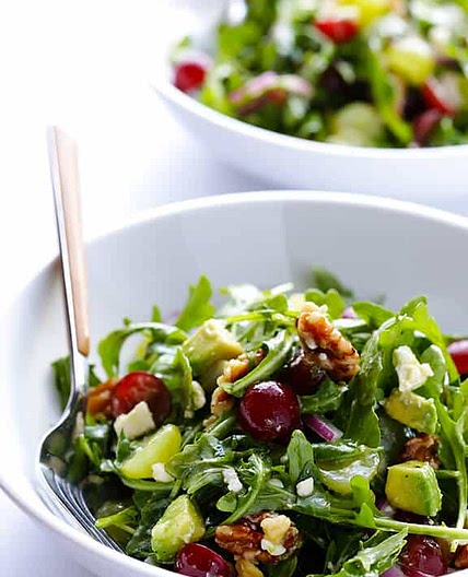 Grape, Avocado and Arugula Salad