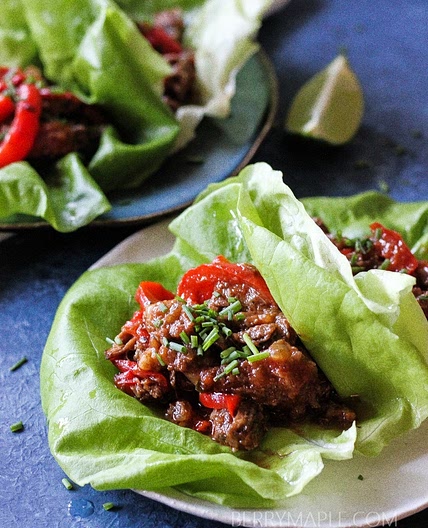 Instant Pot Cuban-style beef lettuce wraps