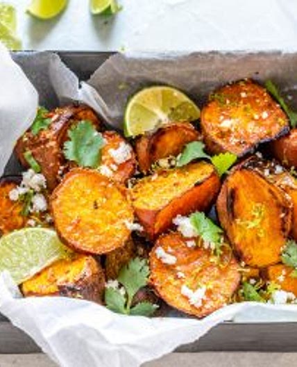 Chili Lime Roasted Sweet Potatoes