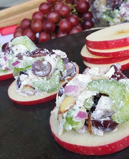Chicken Salad on Apple Rounds