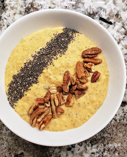 Pumpkin oat and chia pudding