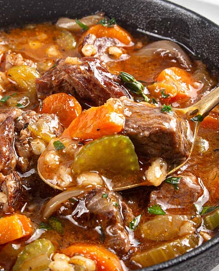 Instant Pot Beef Barley Soup