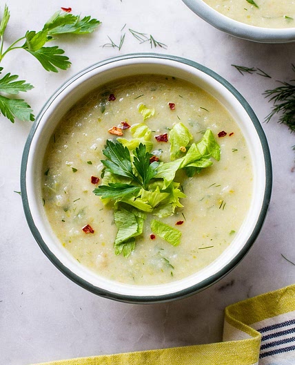 CREAMY CELERY SOUP (VEGAN)