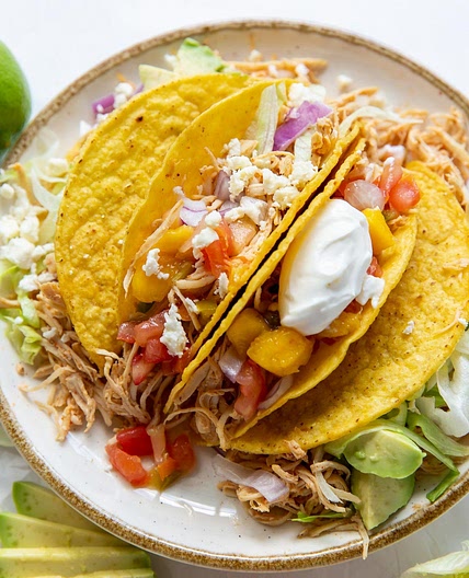 Sweet & Spicy Slow Cooker Chicken Tacos Recipe
