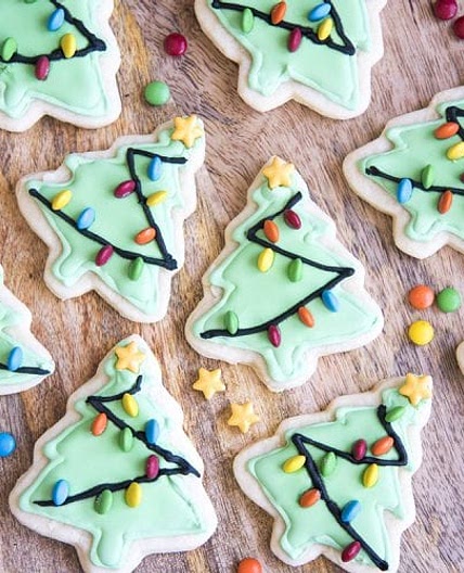 Christmas Tree Sugar Cookies