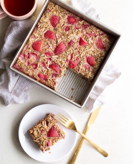 Strawberry Coconut Breakfast Bake