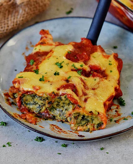 Spinach & "Ricotta" Cannelloni