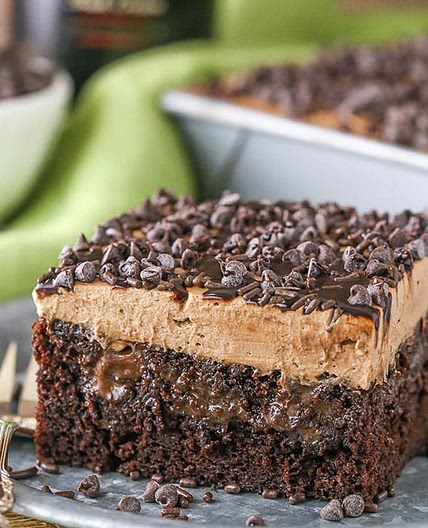 Baileys Chocolate Poke Cake
