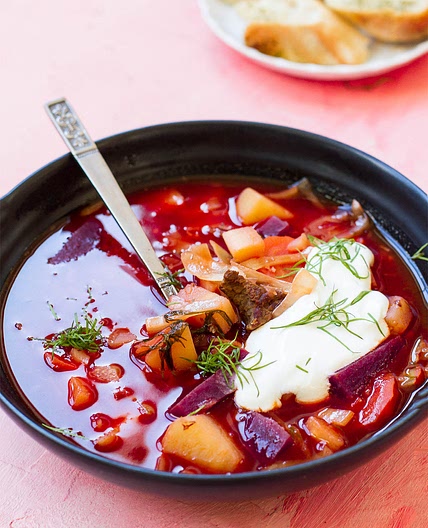 Easy Ukrainian Borscht Soup Recipe (Beet Soup)