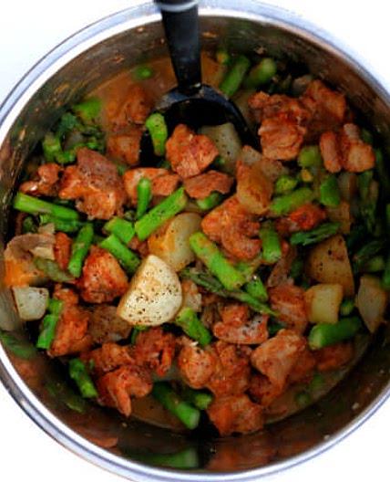 Instant Pot Chicken Asparagus Potato Dinner
